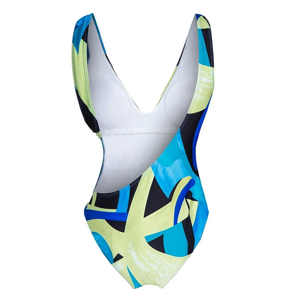 Abstract Monokini Brazilian Swimsuit