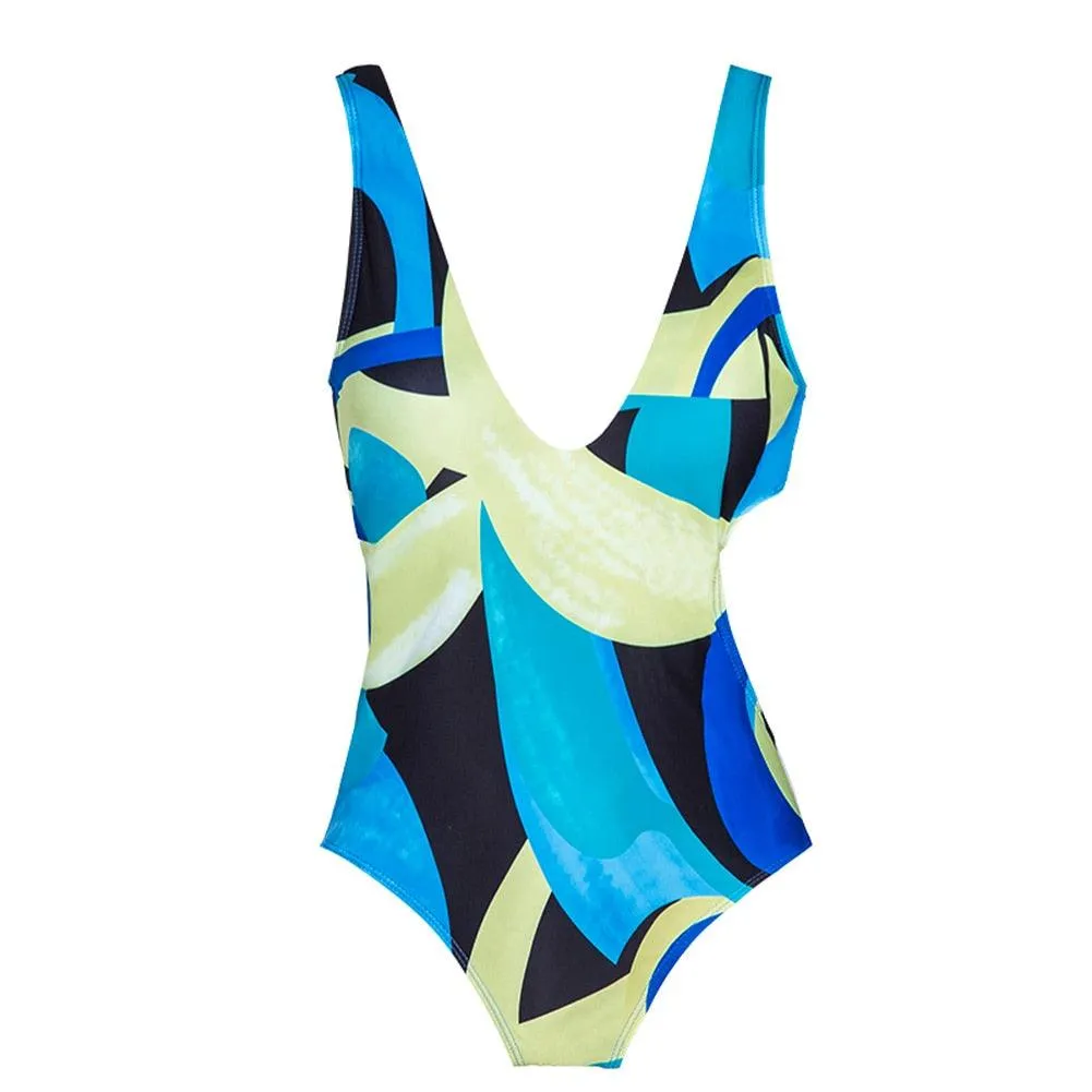 Abstract Monokini Brazilian Swimsuit