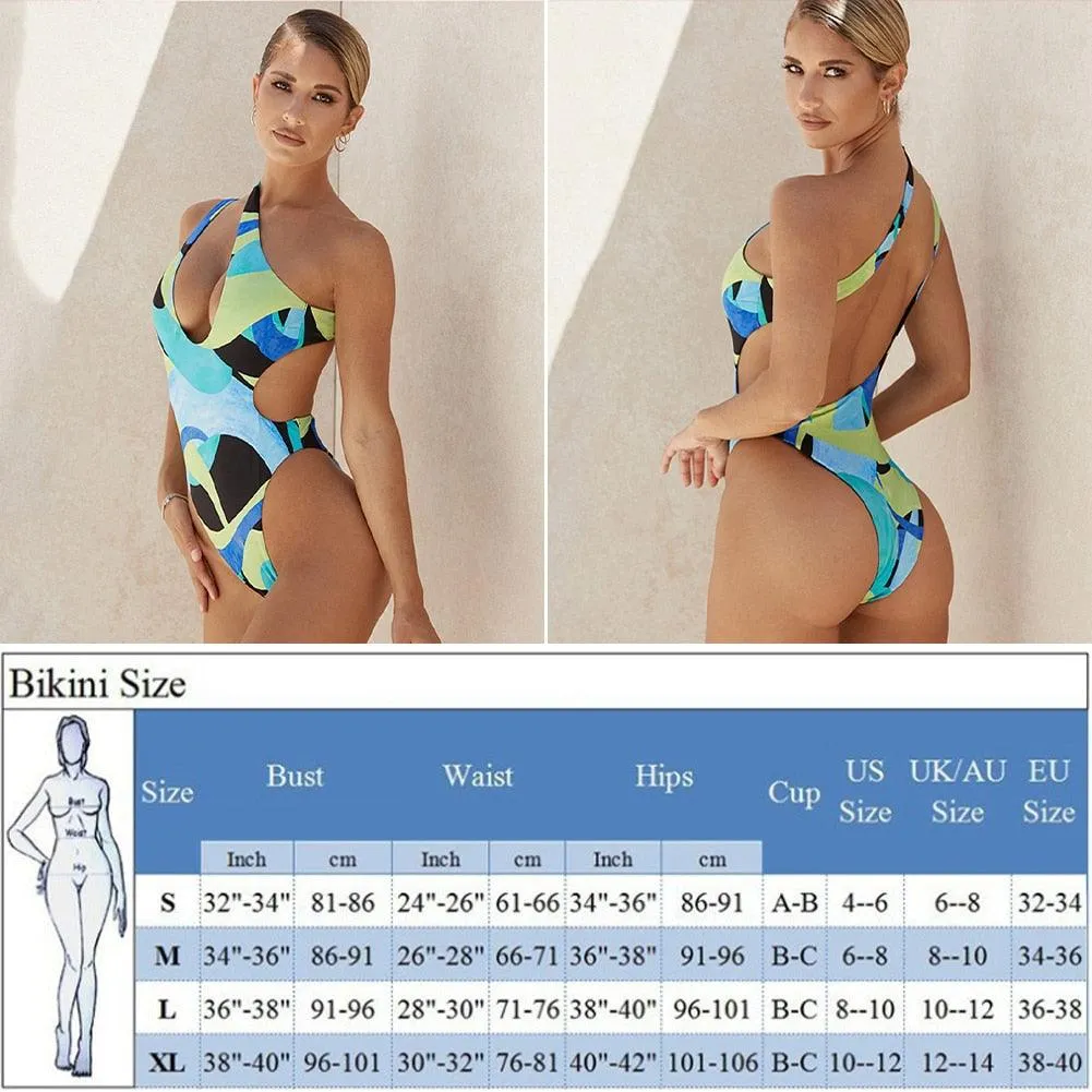 Abstract Monokini Brazilian Swimsuit