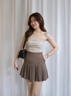 ACEWIN Ruched Tube Top Inner Top with Elastic Straps (Free Size) 170031