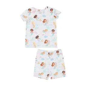 Angel Dear Kids Loungewear Pajamas Short Set in Magical Mermaids