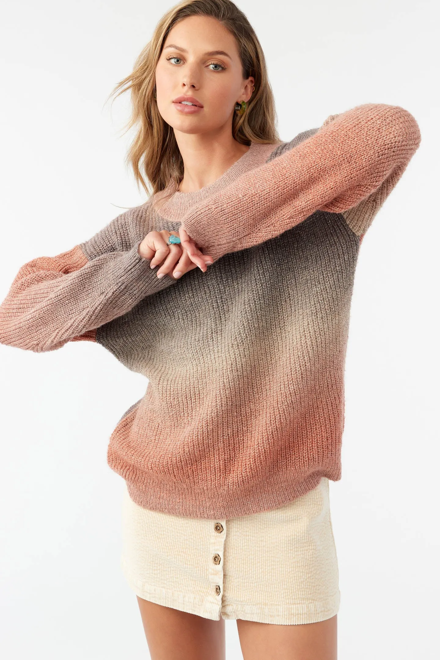 BILLIE OMBRE MOCKNECK OVERSIZED SWEATER