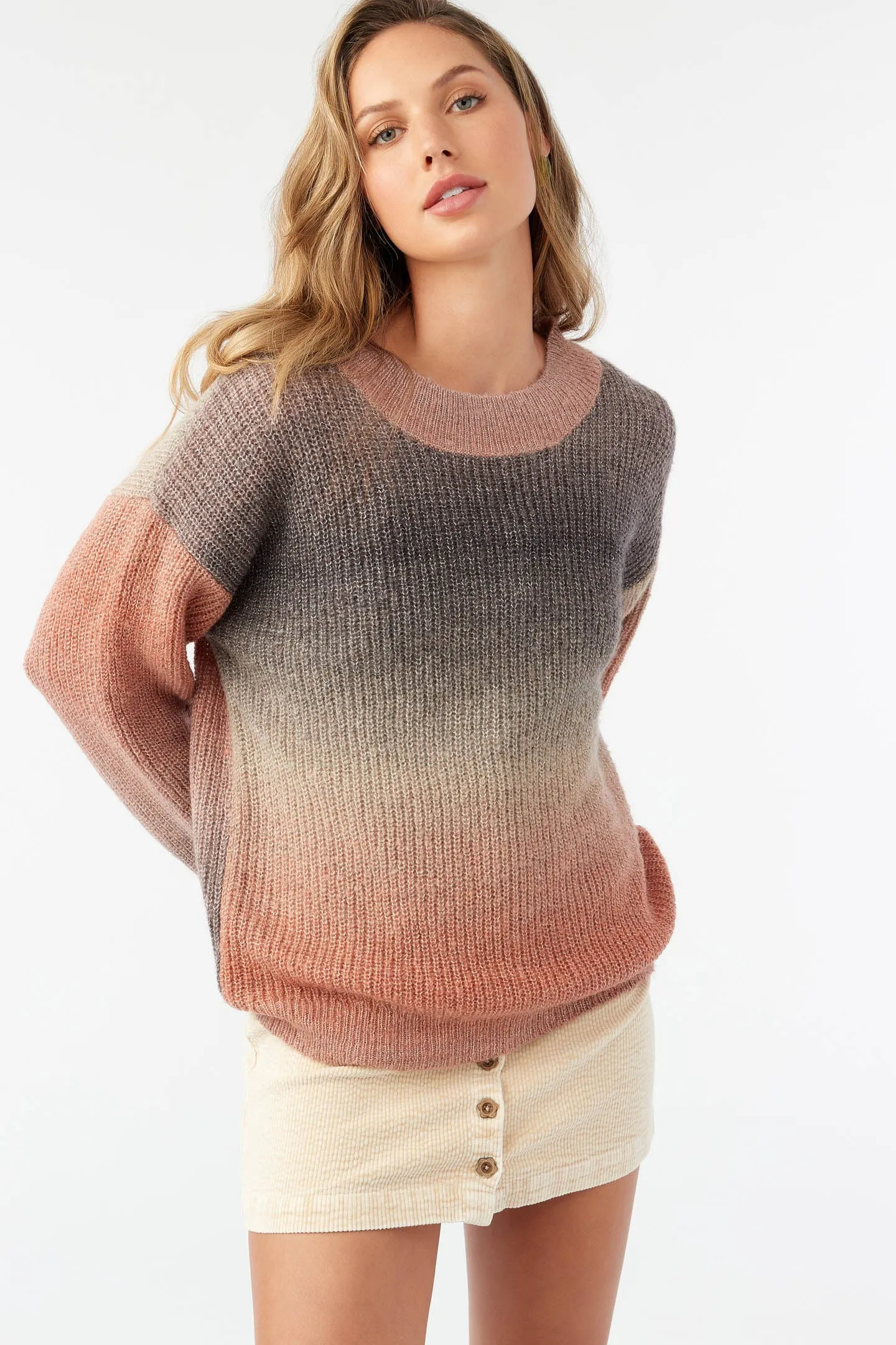 BILLIE OMBRE MOCKNECK OVERSIZED SWEATER