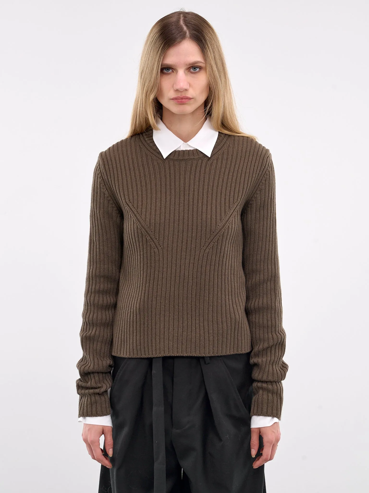 Bjork Darted Sweater (B0012288-KN045-LODEN-GREEN)