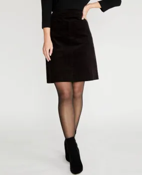 Black Velvet A-Line Skirt