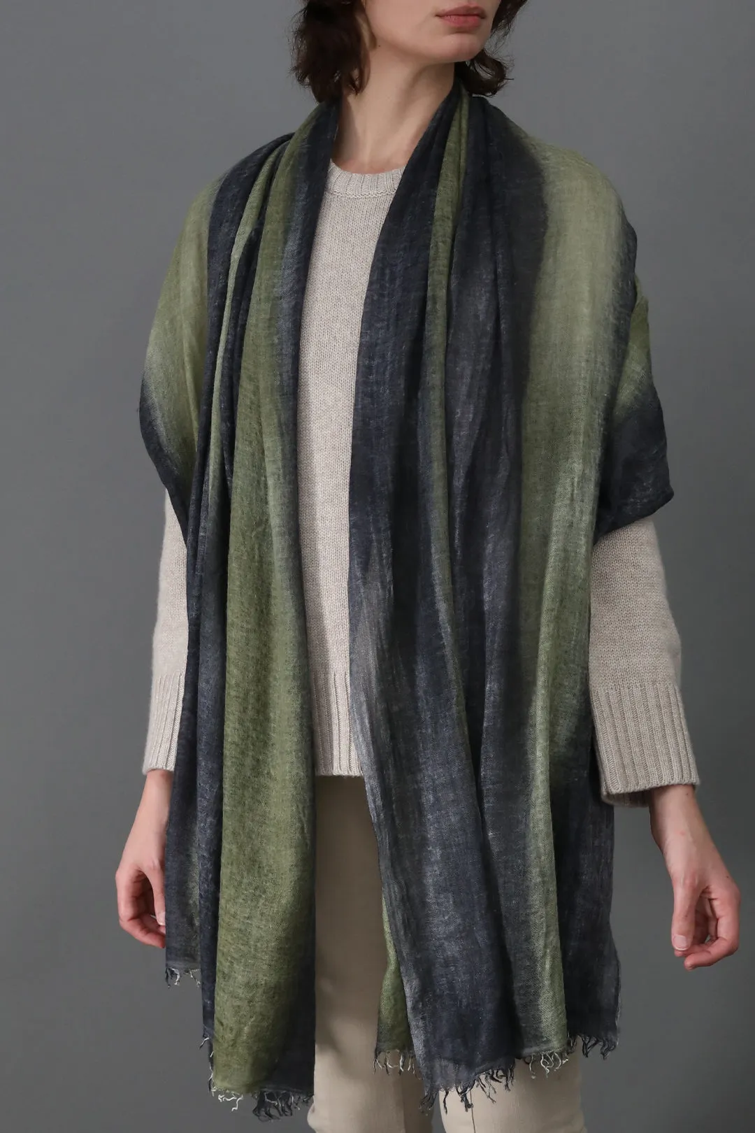 BRONZE BANDA SCARF IN HAND DYED CASHMERE