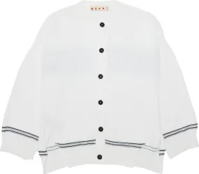 Cardigan Marni Logo Cardigan Lily White, white