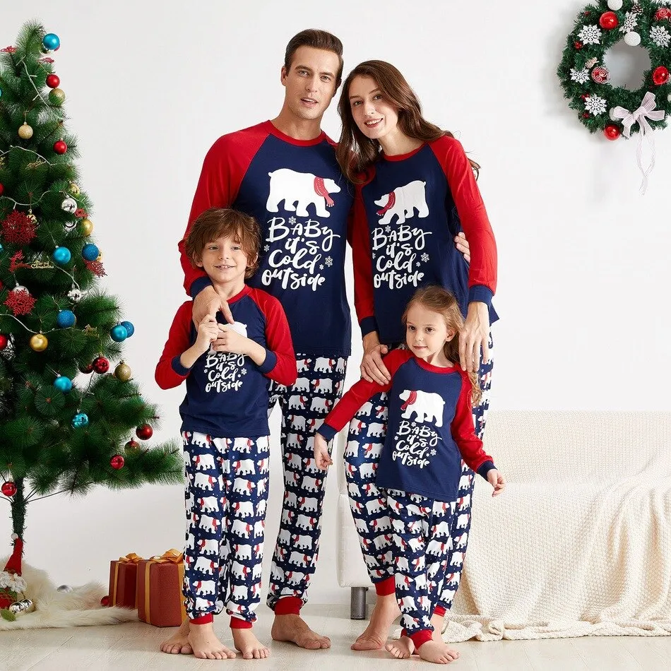 Christmas Pajamas Matching Family Pyjamas  Outfits Pajamas  Match Printed Elk T-shirt Plaid Pants Couple Clothes