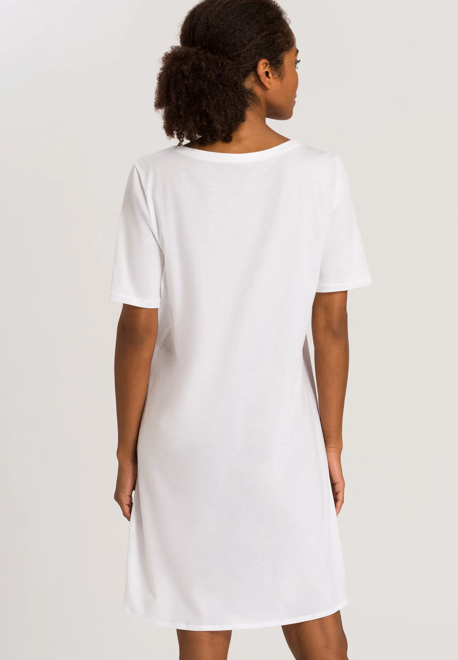 Cotton Deluxe Round Neck Cotton Nightgown | White 77953-101