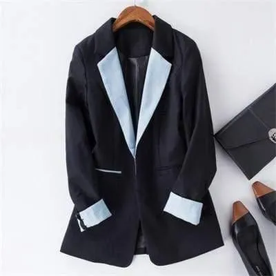 Cotton Linen Single Button Casual Blazer Suit