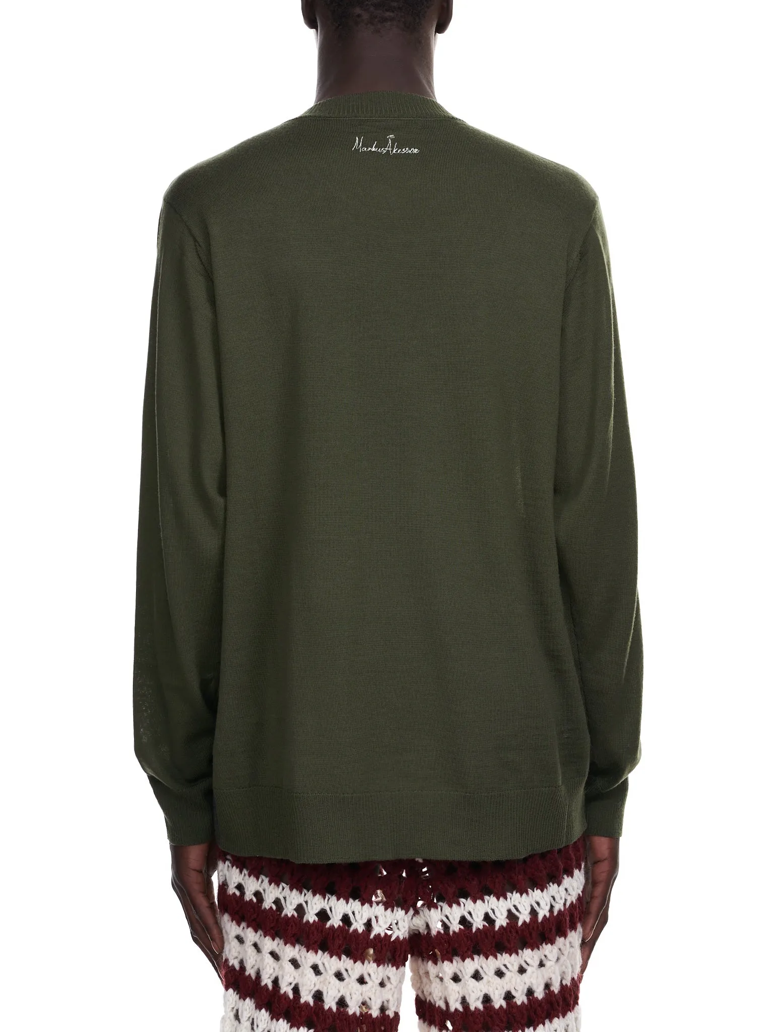 Crewneck Jacquard Graphic Sweater (UC2A4901-2-KHAKI)