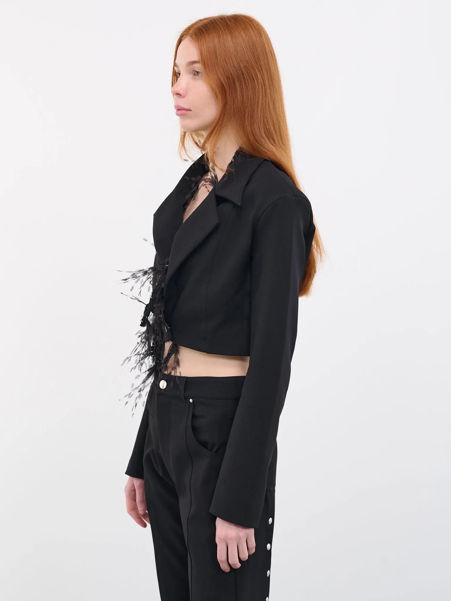 Cropped Blazer (WEI04J003-BLACK)