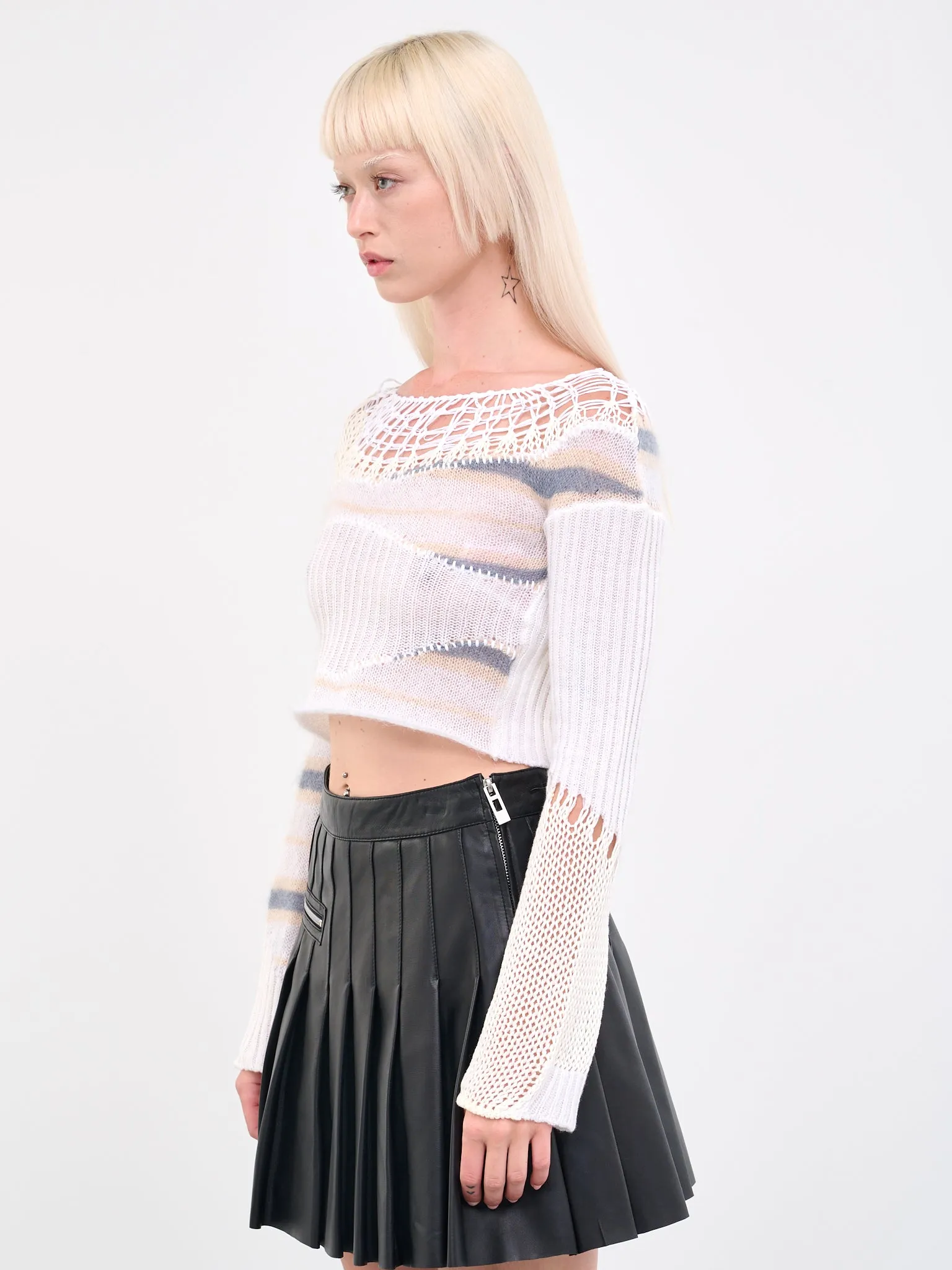 Cropped Patchwork Jumper (GCMD0436Q0-UFU127-MXW02-WHITE)