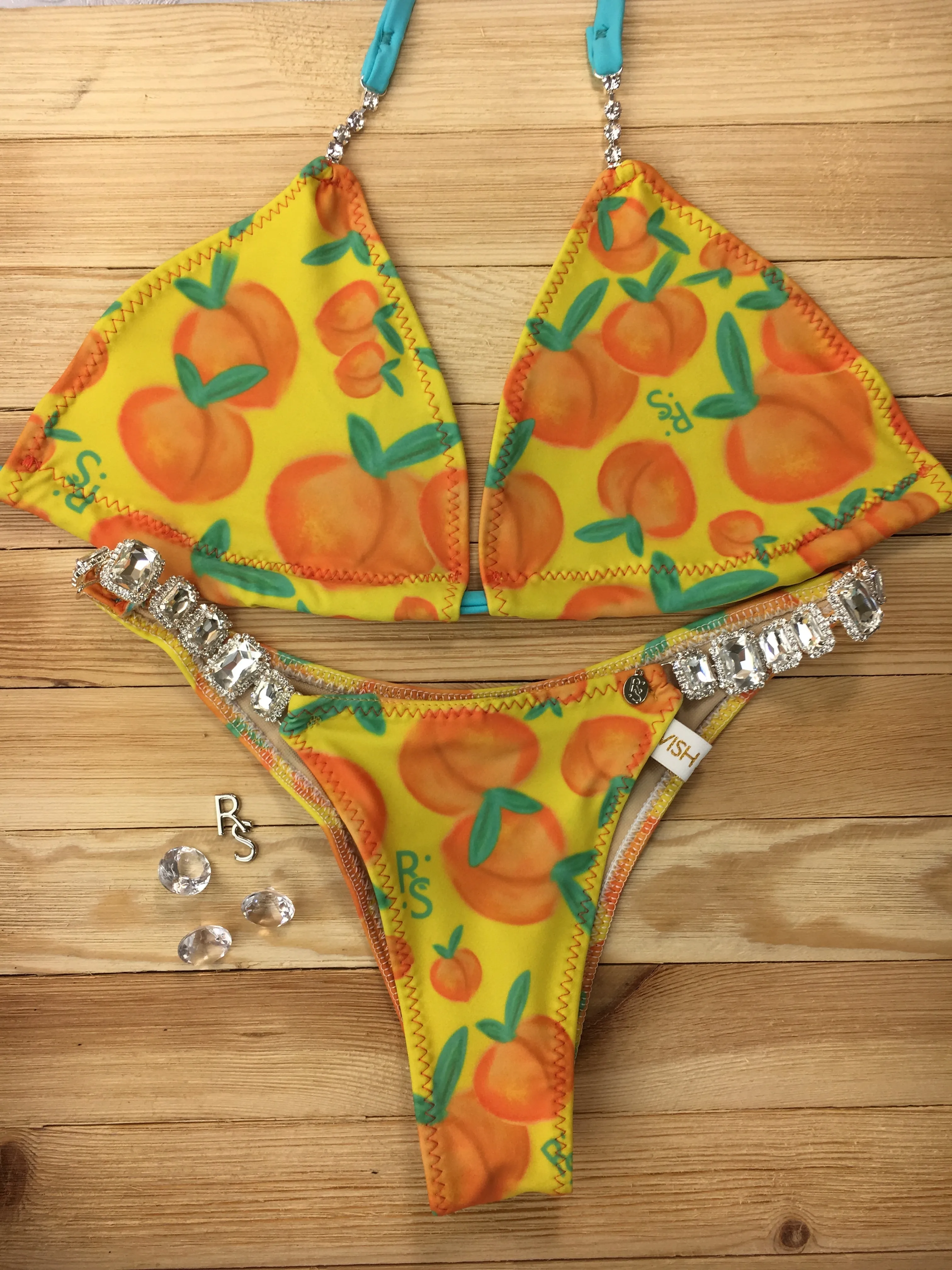 Custom Posing Bikini Ravish Peach/Peaches bikini w/Embellishment $139.99