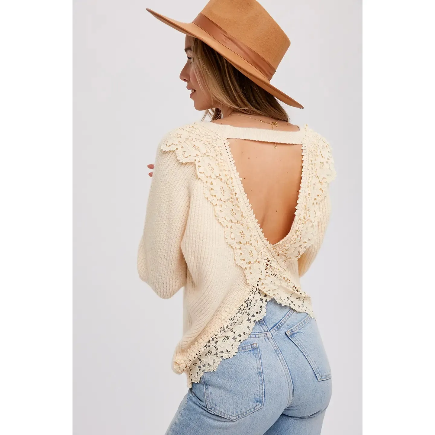 Dottie Crochet Lace Back Seater