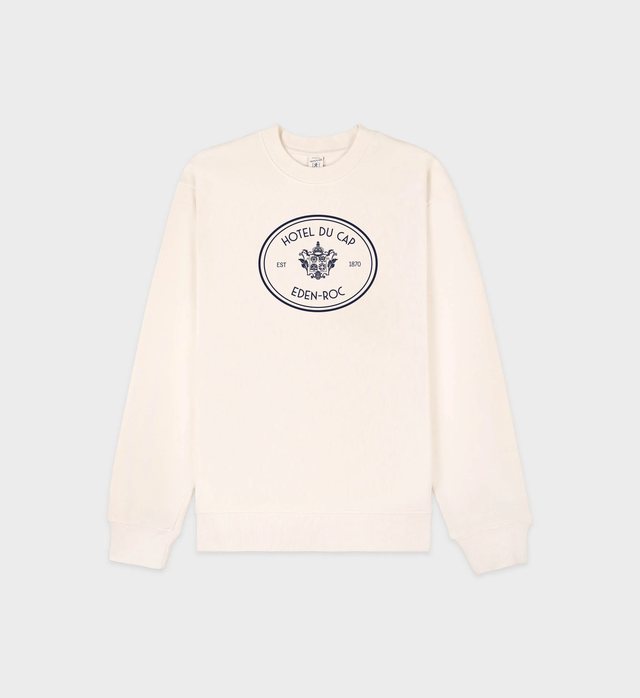 Eden Crest Crewneck - Cream/Navy