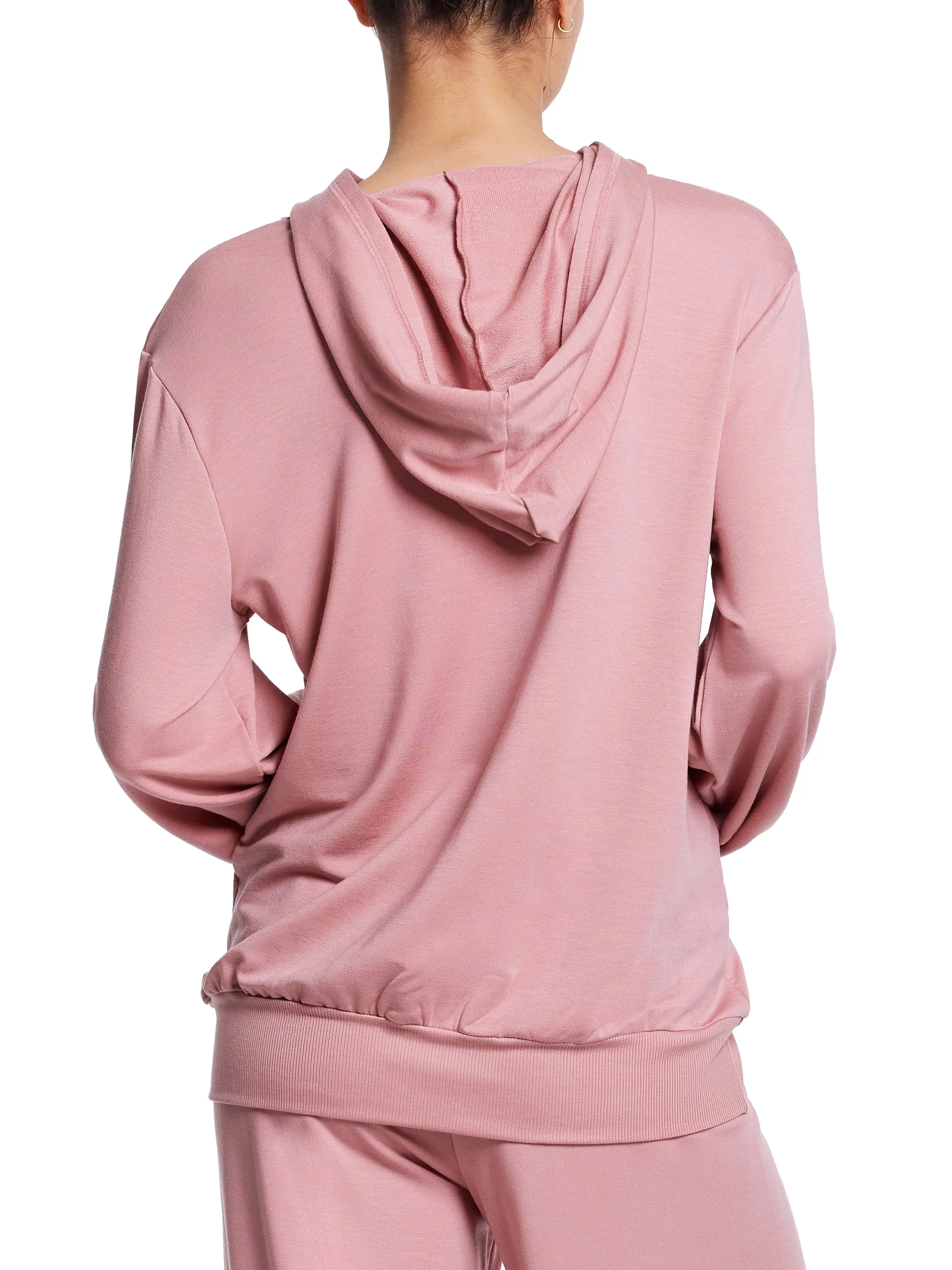 French Terry Hoodie Mauve Orchid Pink Sale