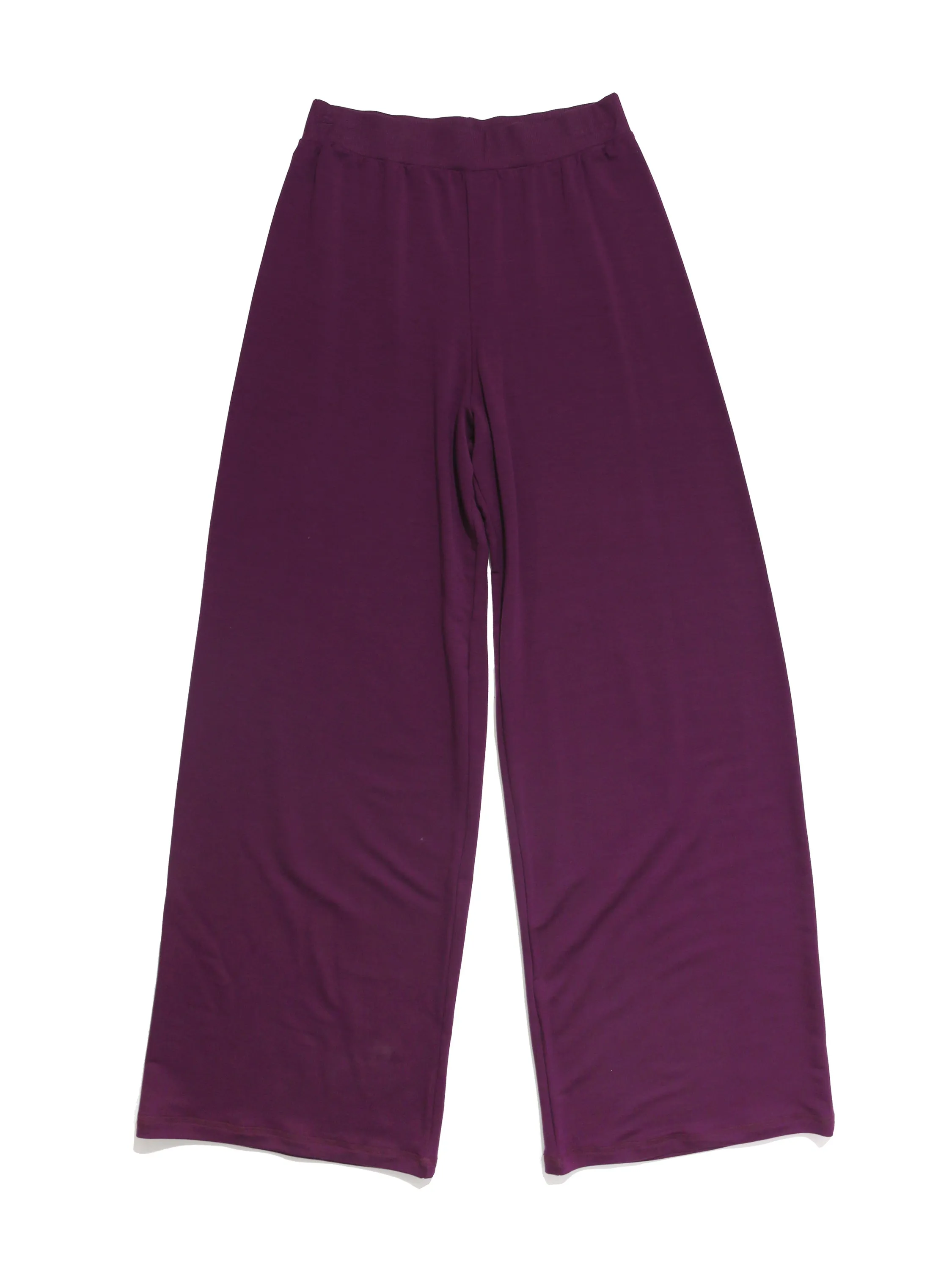 French Terry Wide Leg Pant Dried Cherry Red Sale