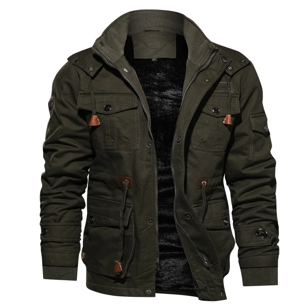 Fur Lined Warm Tooling Army Jacket