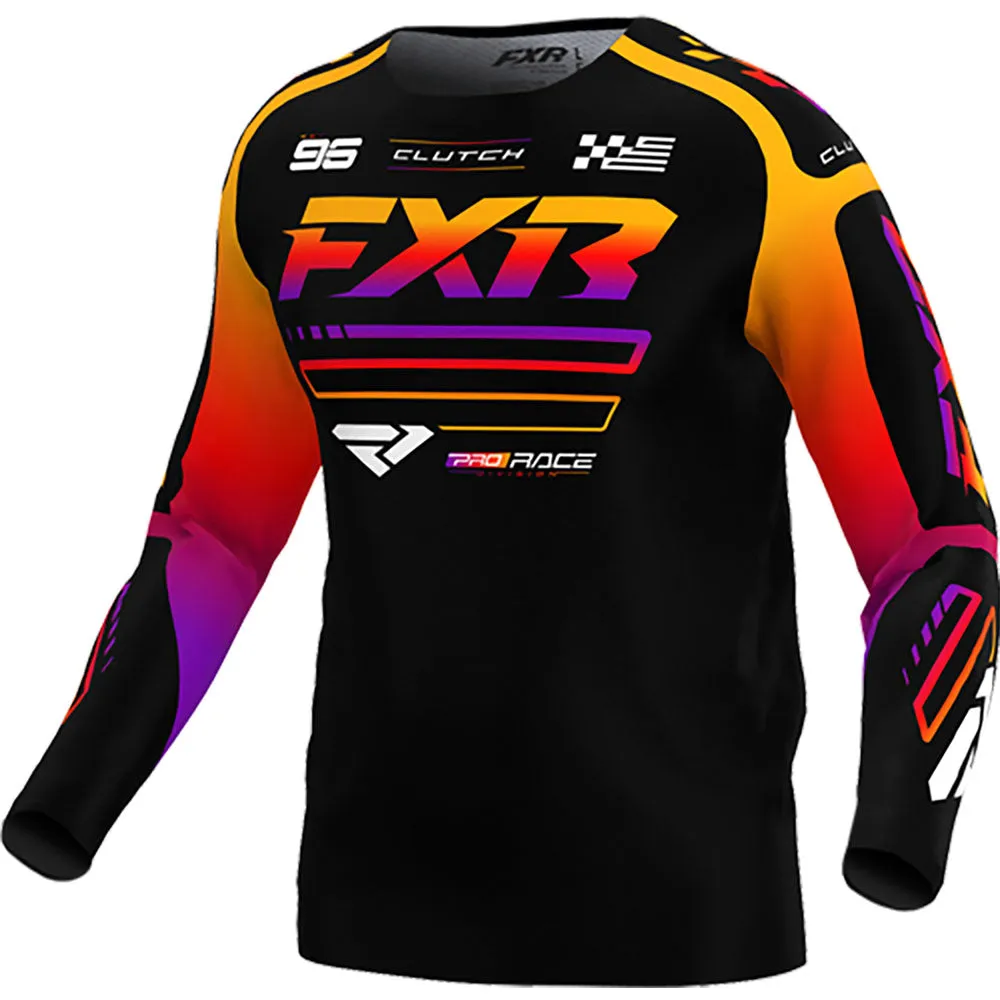 FXR Kids Clutch MX Offroad Jersey Black/Spectrum