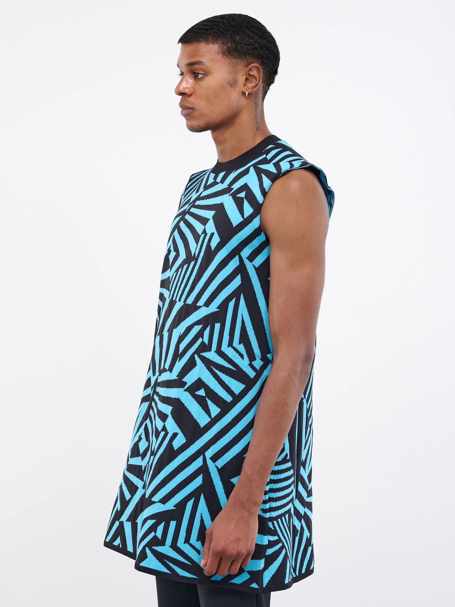 Geometric Long Tank (PK-N014-051-BLUE)