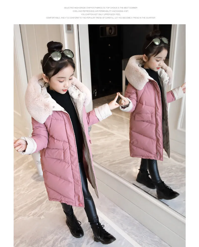 Girls Down Jackets Baby Outdoor Warm Clothing Thick Coats