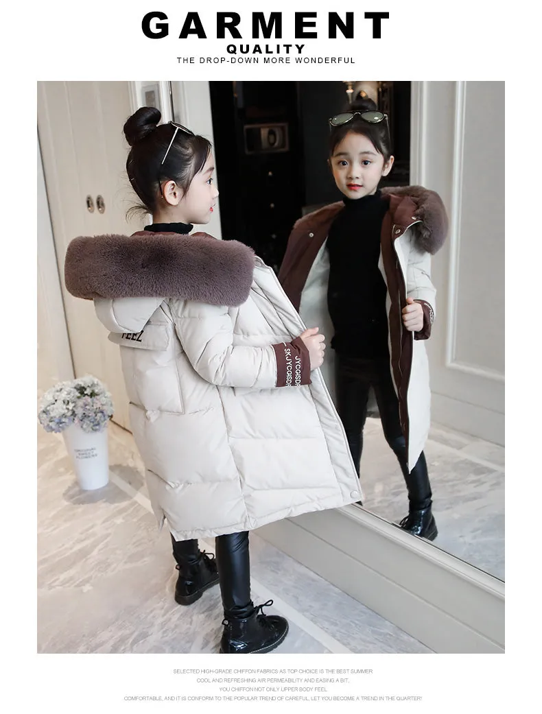 Girls Down Jackets Baby Outdoor Warm Clothing Thick Coats