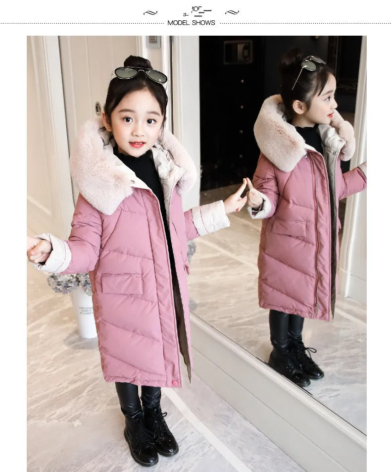 Girls Down Jackets Baby Outdoor Warm Clothing Thick Coats