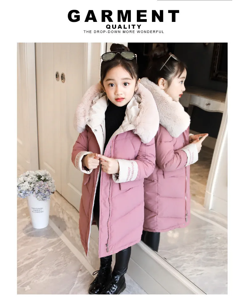 Girls Down Jackets Baby Outdoor Warm Clothing Thick Coats