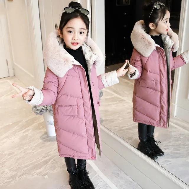 Girls Down Jackets Baby Outdoor Warm Clothing Thick Coats