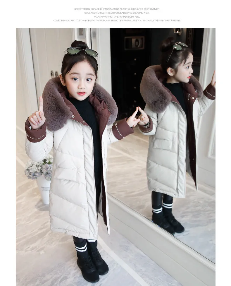 Girls Down Jackets Baby Outdoor Warm Clothing Thick Coats