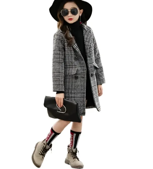 Grey Plaid Coat