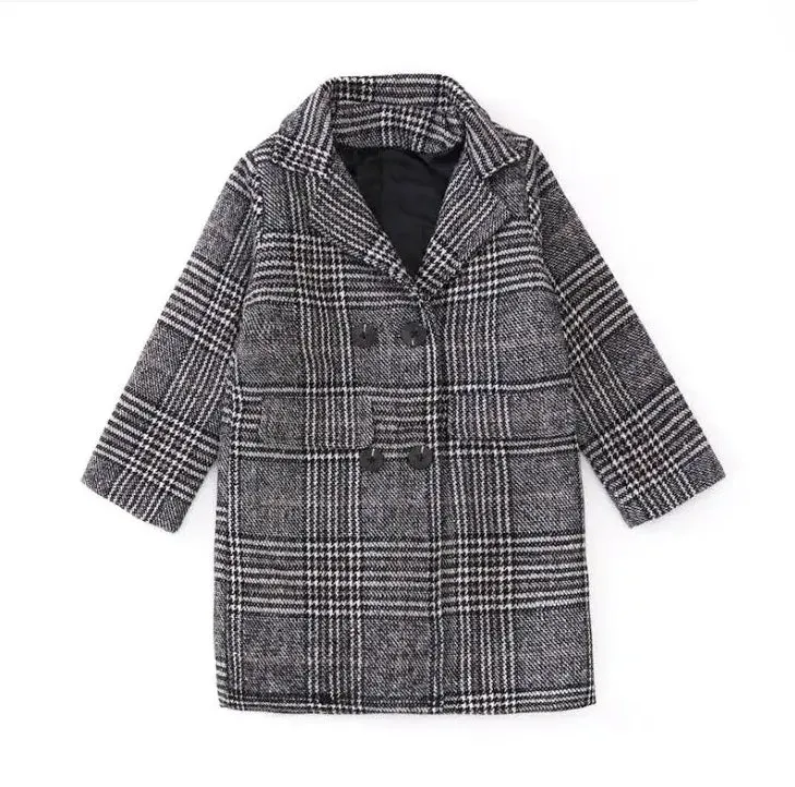 Grey Plaid Coat