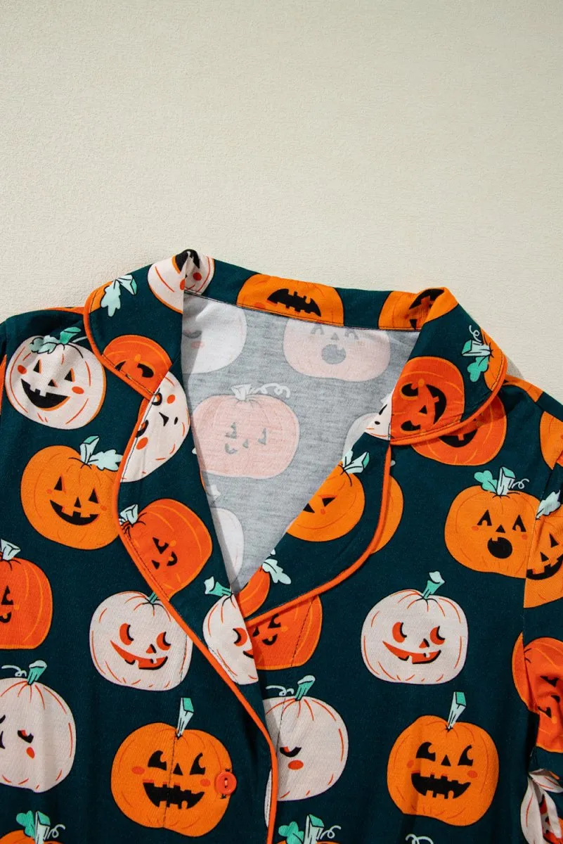 Halloween Pumpkins Orange Pajama Pant Set