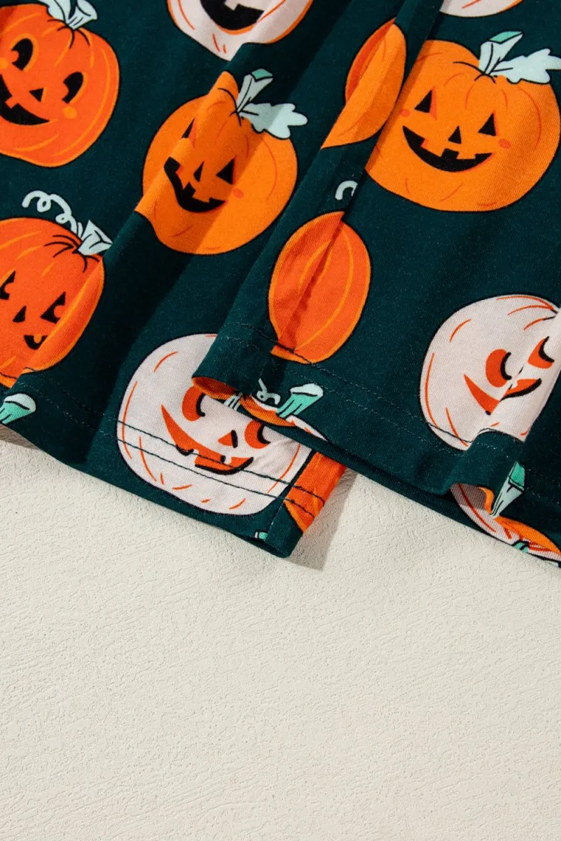 Halloween Pumpkins Orange Pajama Pant Set