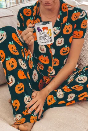 Halloween Pumpkins Orange Pajama Pant Set