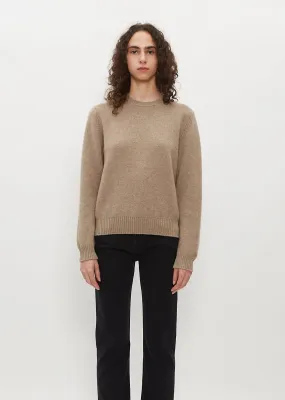 Hepburn Boyfriend Crew Sweater — Brown Undyed