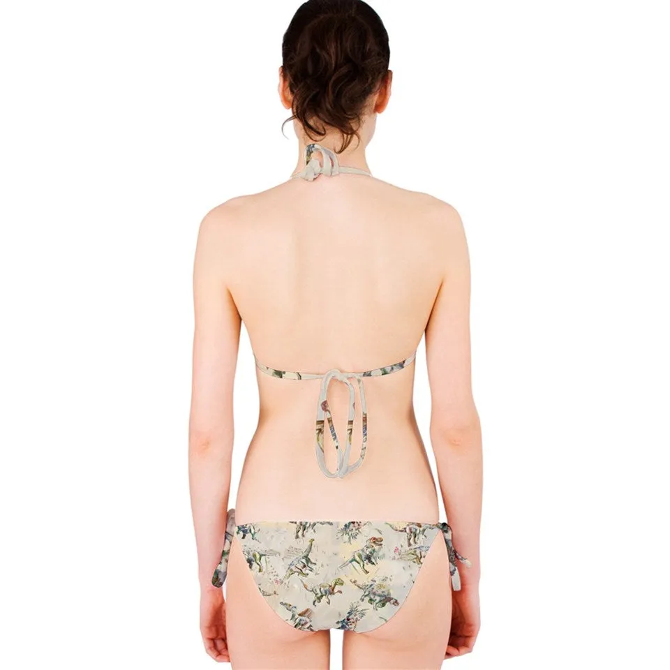 Jurassic Blossom Classic String Bikini Exclusive Dinostaur Design