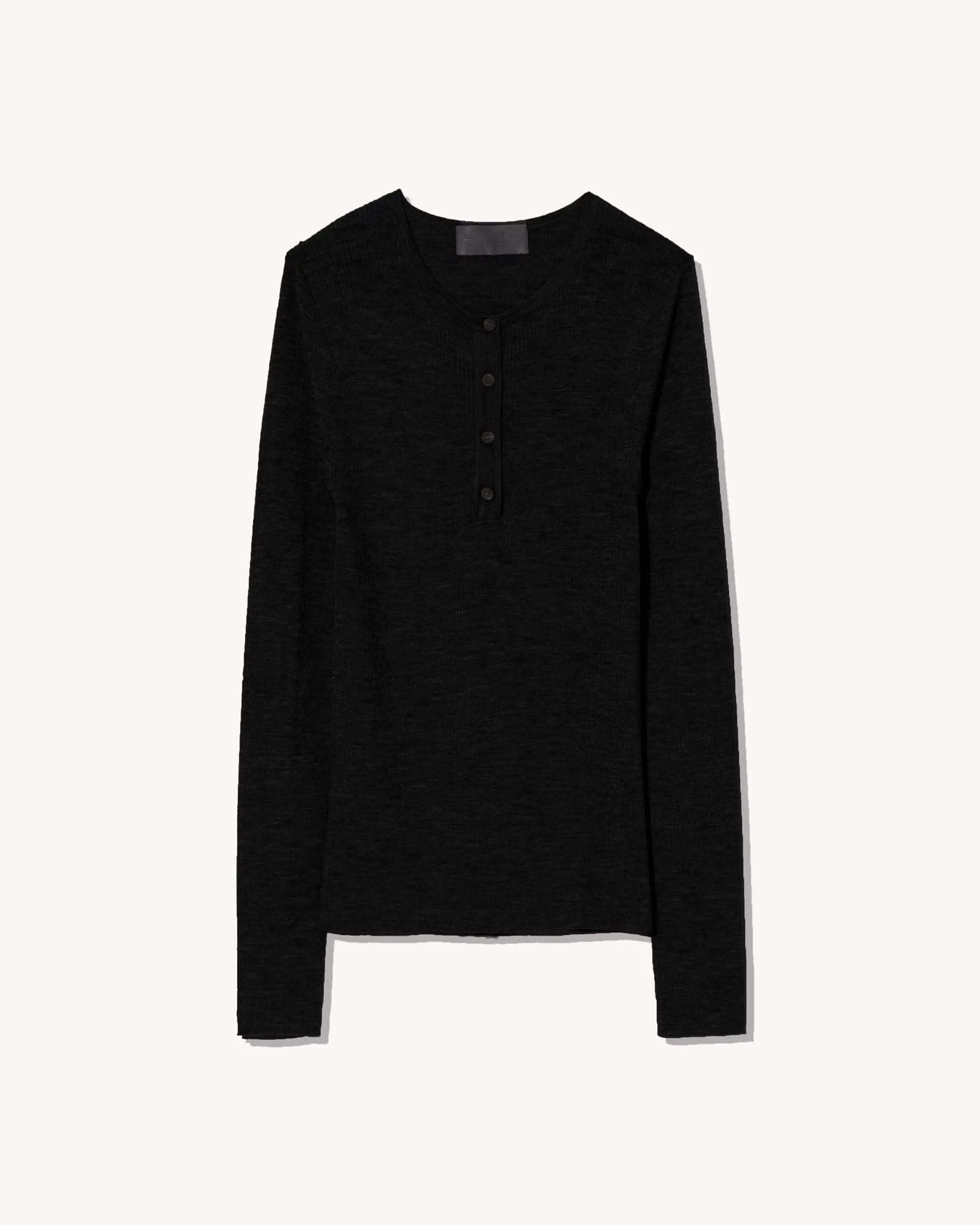 KLARISE HENLEY KNIT