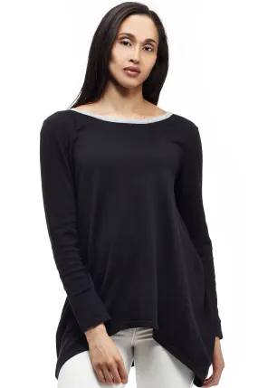 La Cera Rounded Neck Pullover Sweater Top