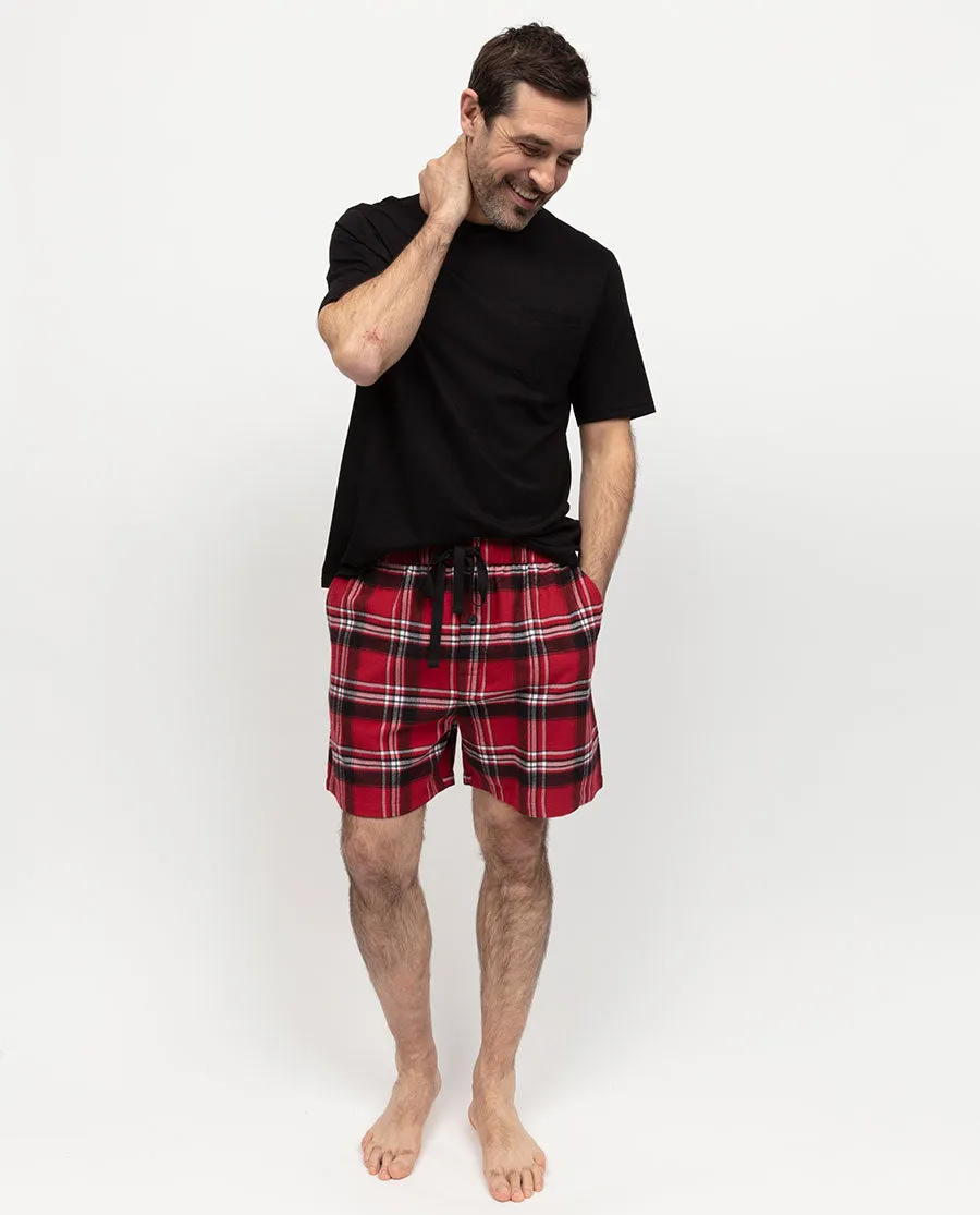 Louis  Mens Brushed Check Shorts