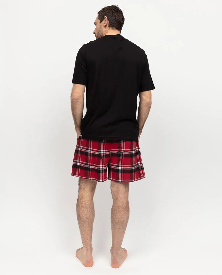 Louis  Mens Brushed Check Shorts