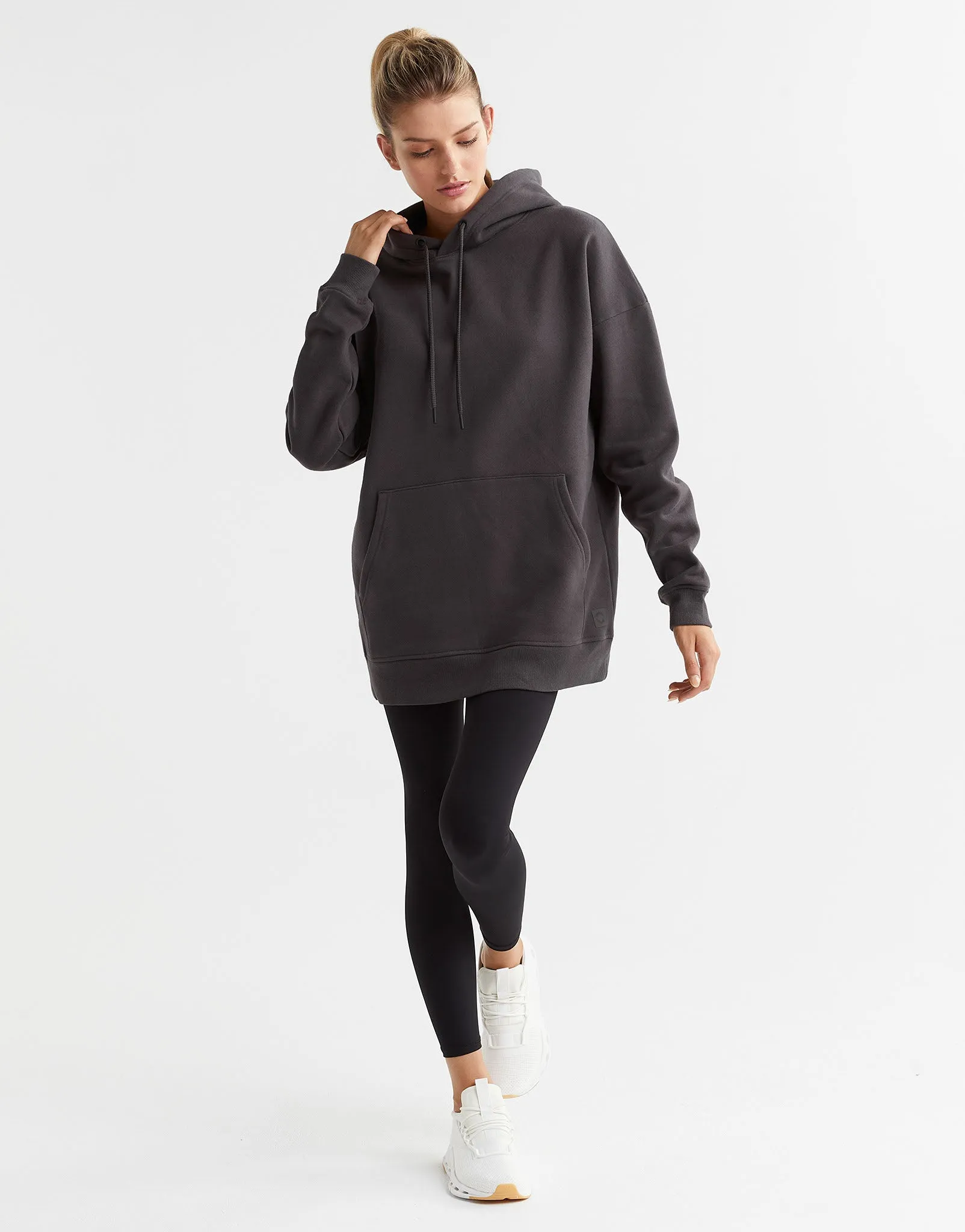 Lucy Hooded Sweater in Coal Gray