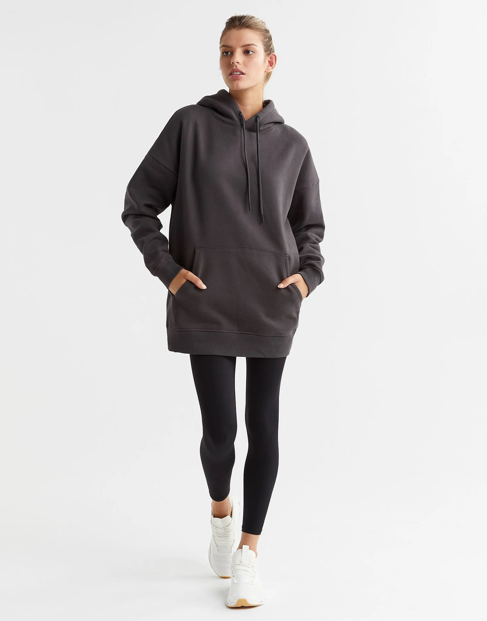 Lucy Hooded Sweater in Coal Gray