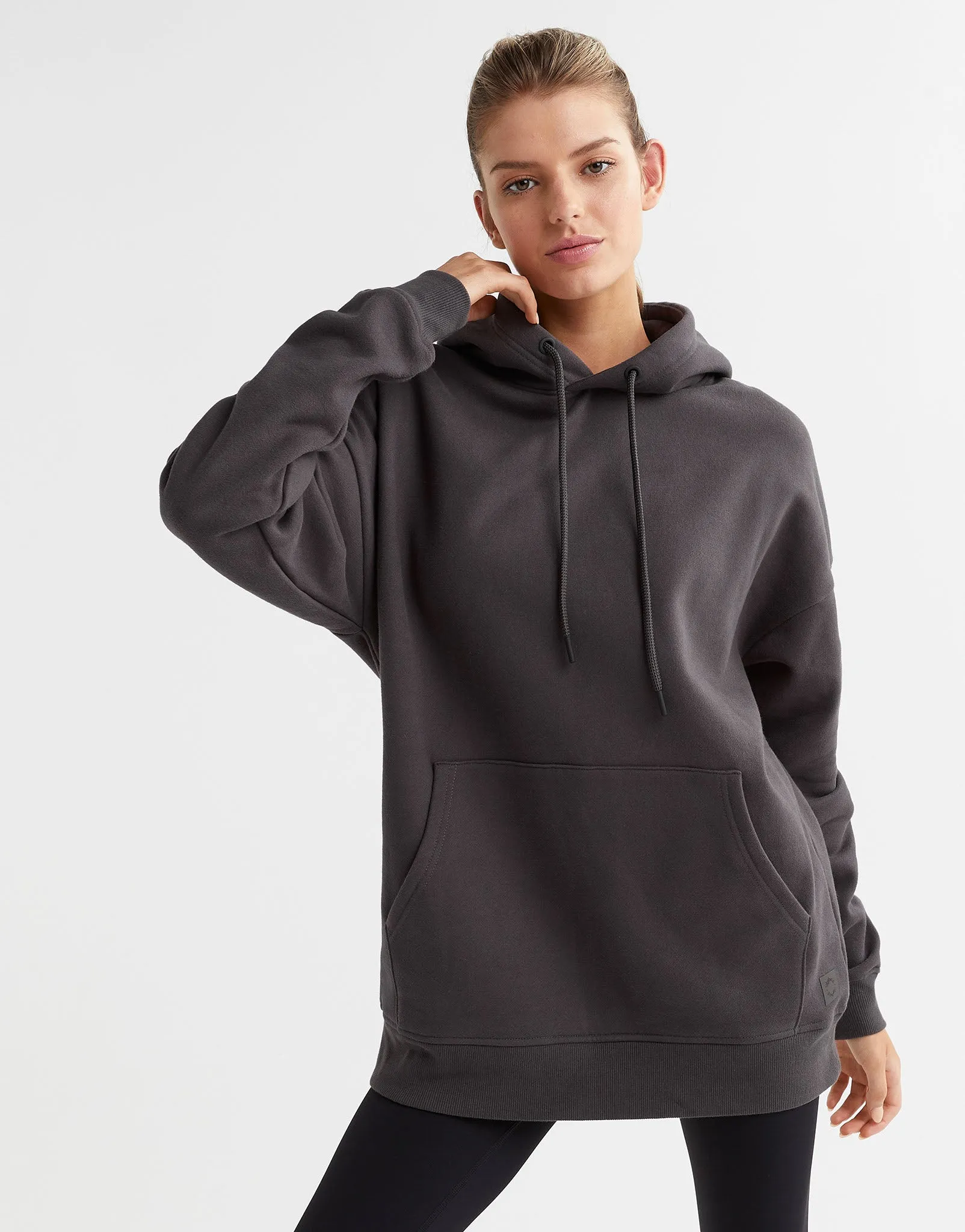 Lucy Hooded Sweater in Coal Gray