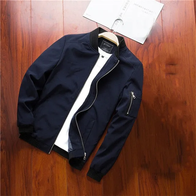 Male Fashion Spring Autumn Casual Coats Bomber Slim Jacket