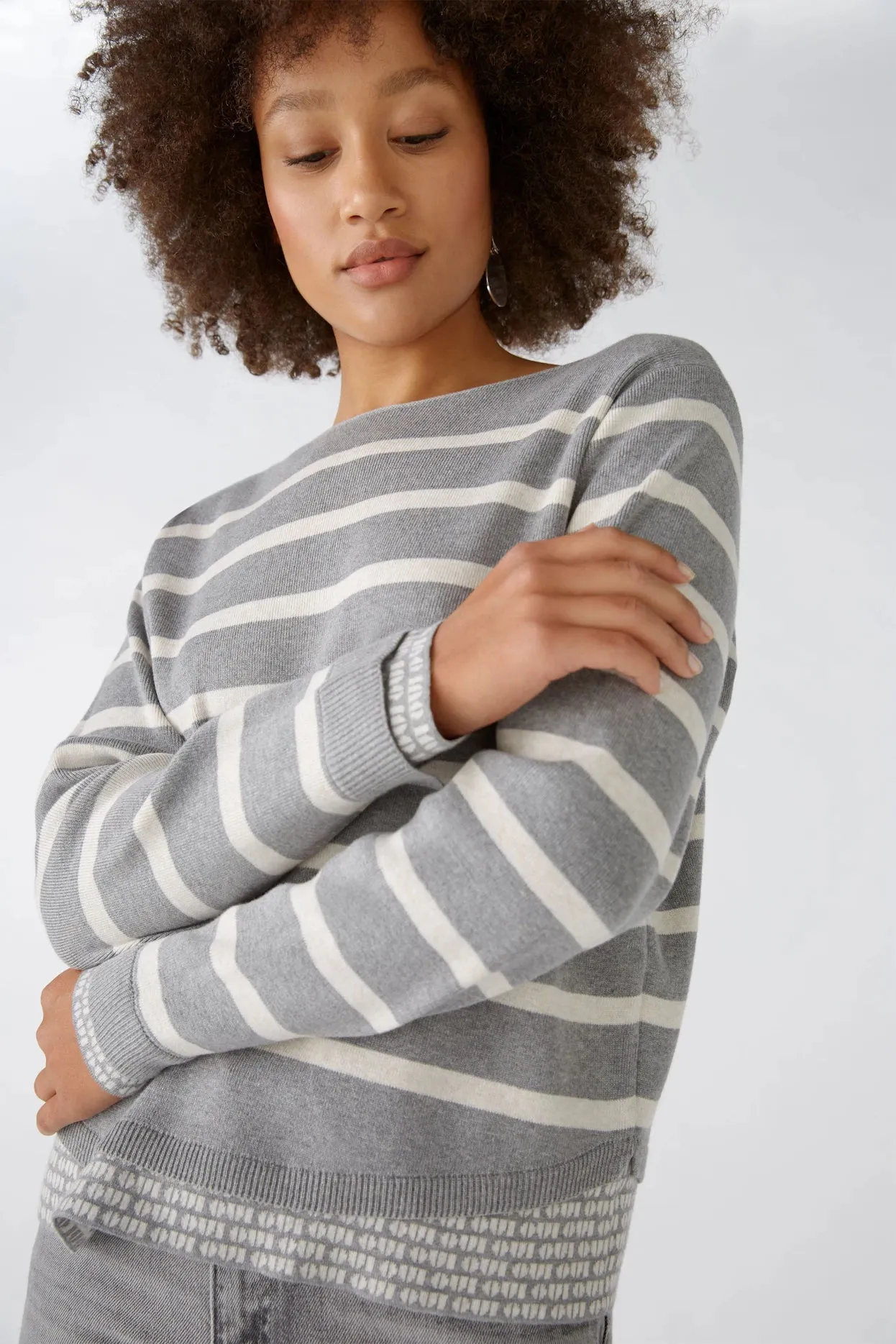 Oui Striped Pullover