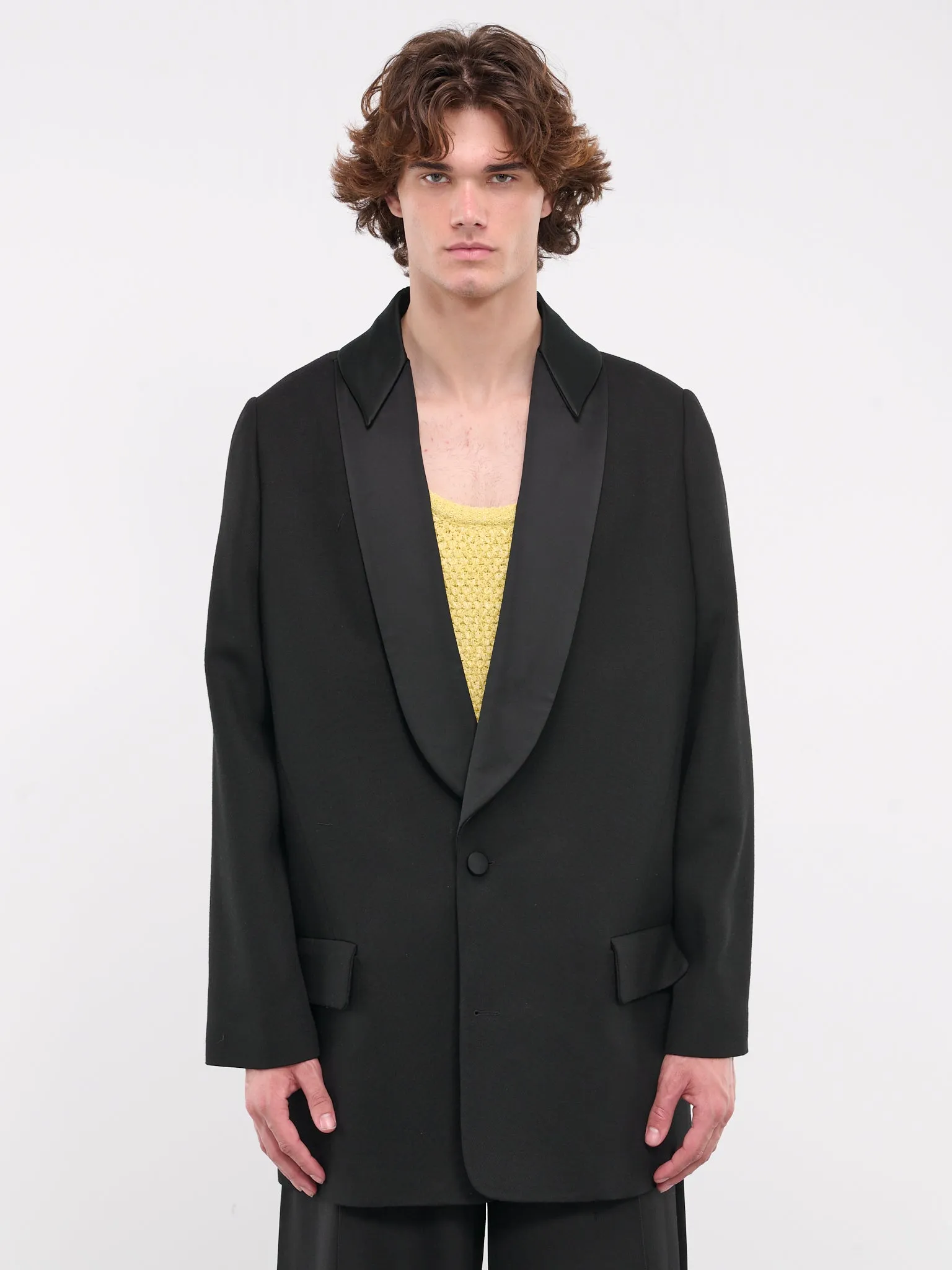 Oversized Tuxedo Jacket (0244-T434-BLACK-001)