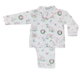 Pink/Green Christmas Theme PJ Set