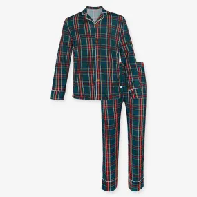 Posh Peanut Tartan Plaid Men's L/S &  Relaxed Pants Loungewear